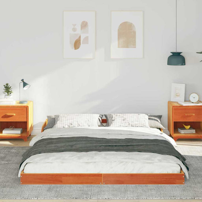 vidaXL Struttura del letto Cera marrone 160 x 210 cm