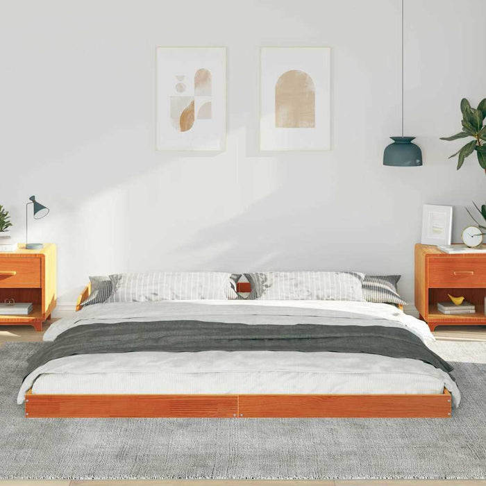 vidaXL Struttura del letto Cera marrone 180 x 210 cm