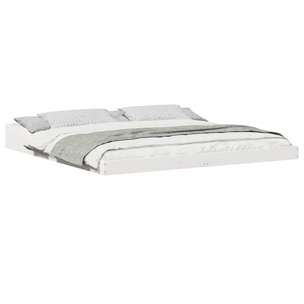 vidaXL Struttura del letto Bianco 200 x 210 cm Legno di pino massello