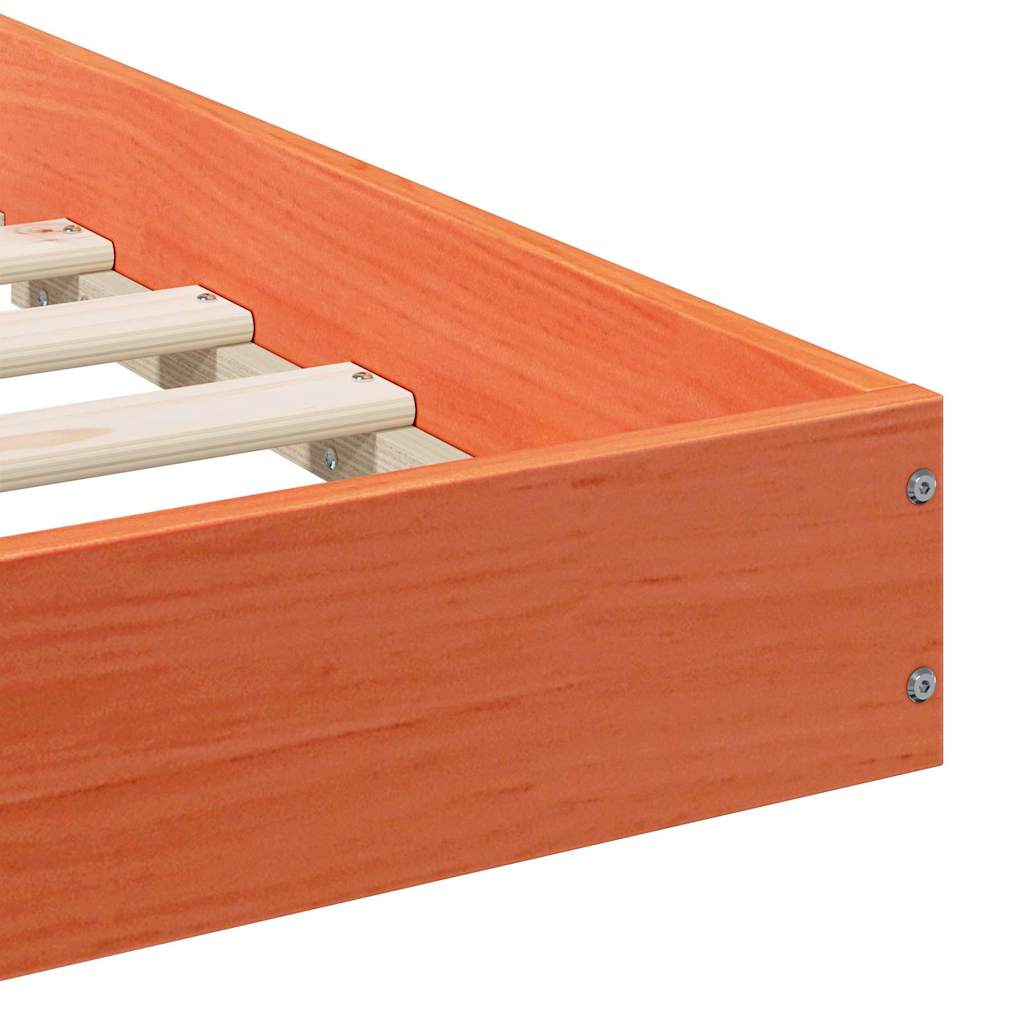 vidaXL Struttura del letto Cera marrone 200 x 210 cm