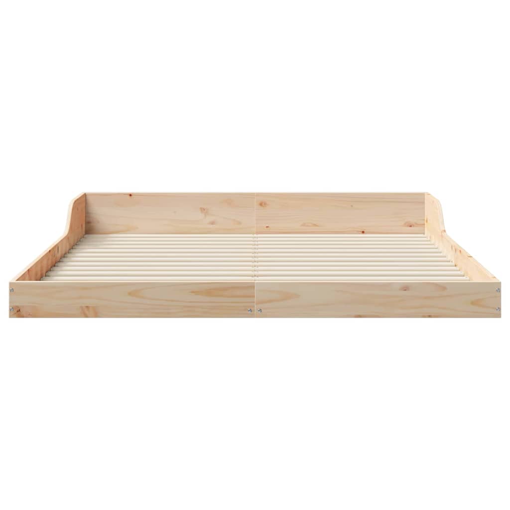 vidaXL Struttura del letto Marrone 140 x 220 cm Legno di pino massello