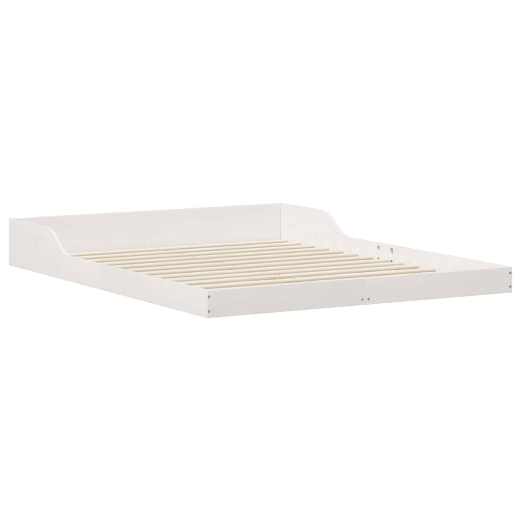 vidaXL Struttura del letto Bianco 140 x 220 cm Legno di pino massello