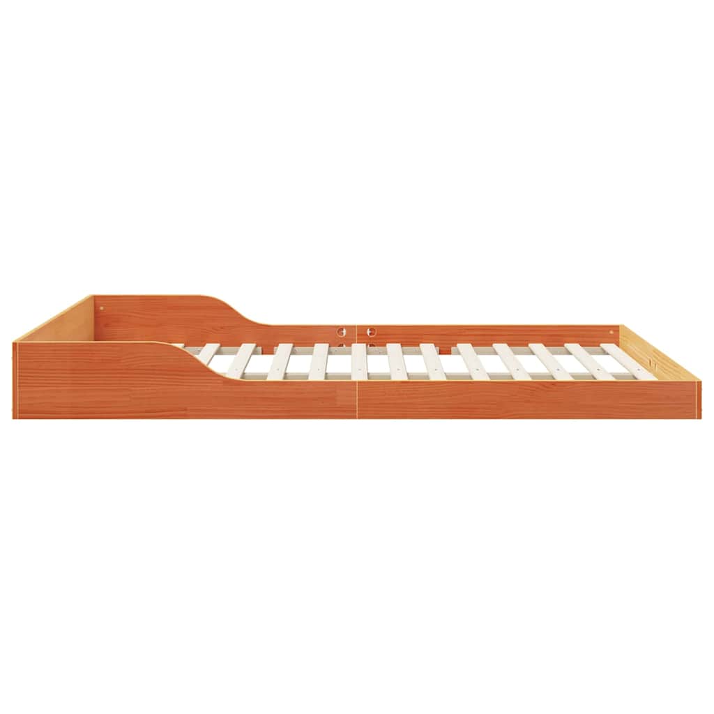 vidaXL Struttura del letto Cera marrone 140 x 220 cm