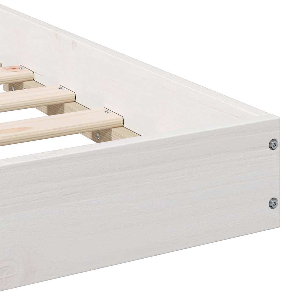 vidaXL Struttura del letto Bianco 160 x 220 cm Legno di pino massello