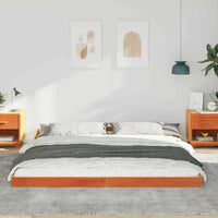 vidaXL Struttura del letto Cera marrone 180 x 220 cm