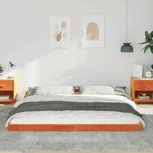 vidaXL Struttura del letto Cera marrone 180 x 220 cm