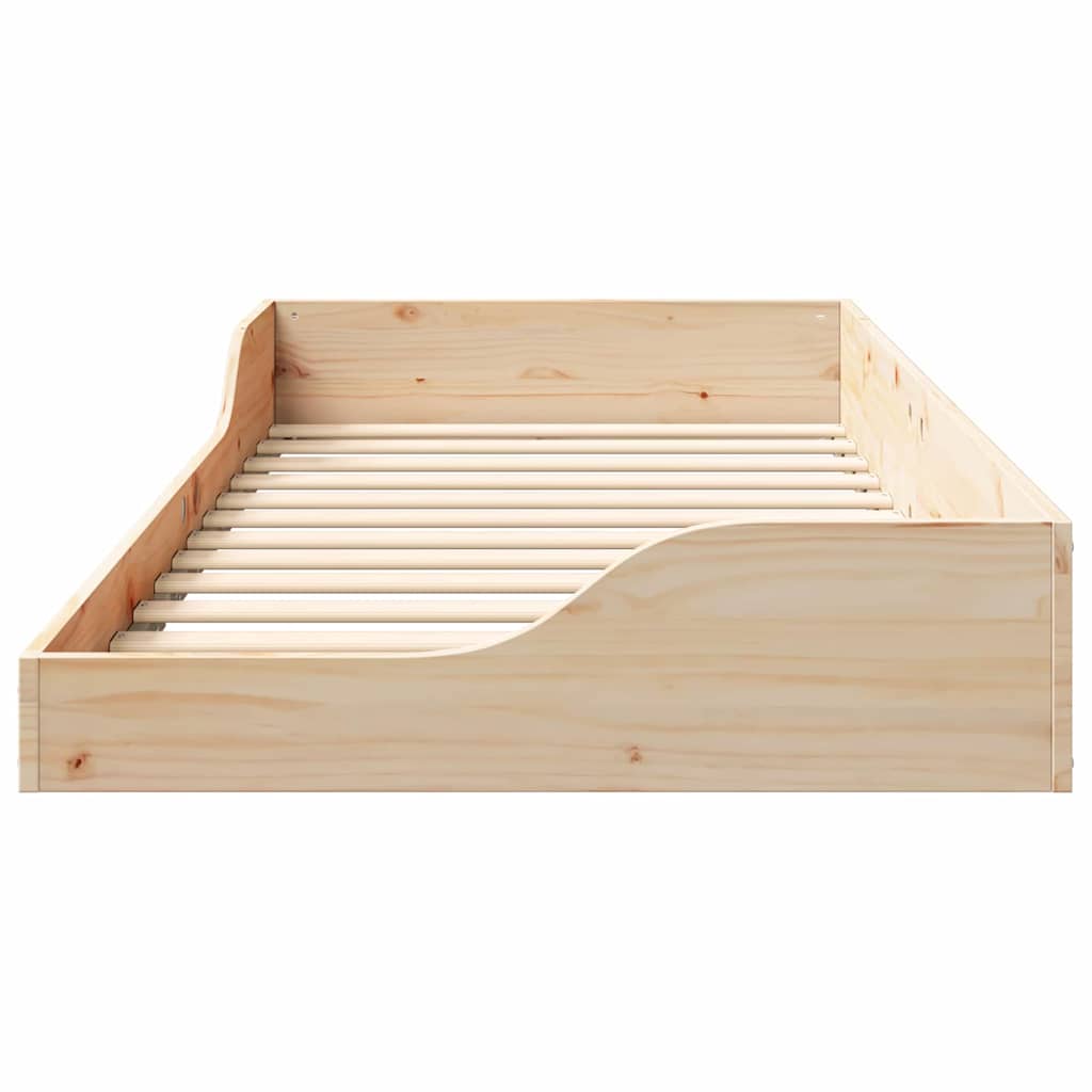 vidaXL Struttura letto a terra Marrone 100 x 200 cm