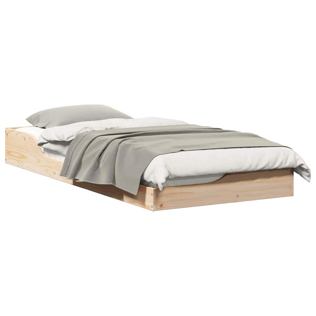 vidaXL Struttura letto a terra Marrone 100 x 200 cm