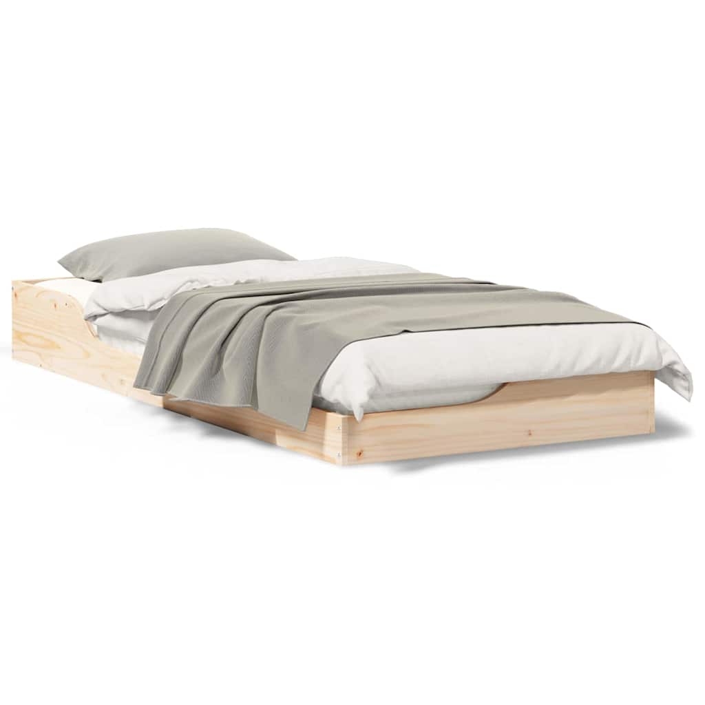 vidaXL Struttura letto a terra Marrone 100 x 200 cm