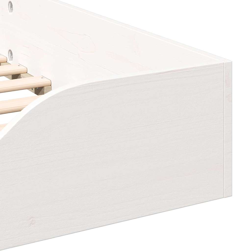 vidaXL Struttura letto a terra Bianco 90 x 200 cm