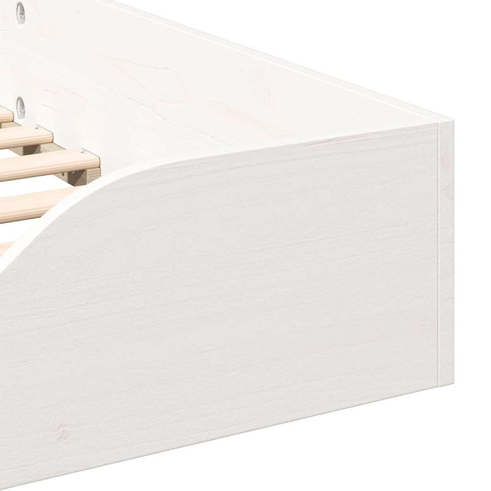 vidaXL Struttura letto a terra Bianco 90 x 200 cm