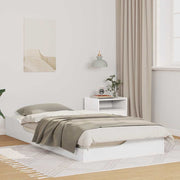 vidaXL Struttura letto a terra Bianco 90 x 200 cm