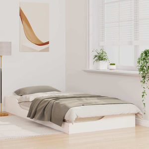 vidaXL Struttura letto a terra Bianco 90 x 200 cm