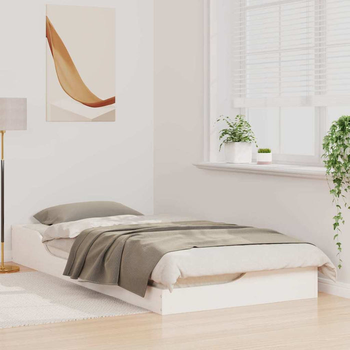 vidaXL Struttura letto a terra Bianco 90 x 200 cm