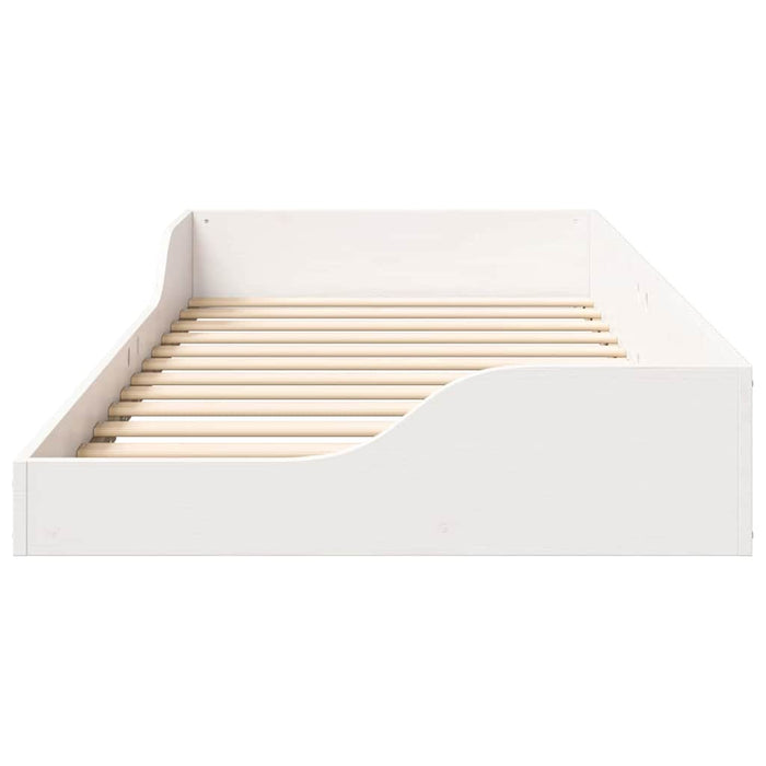 vidaXL Struttura letto a terra Bianco 90 x 200 cm