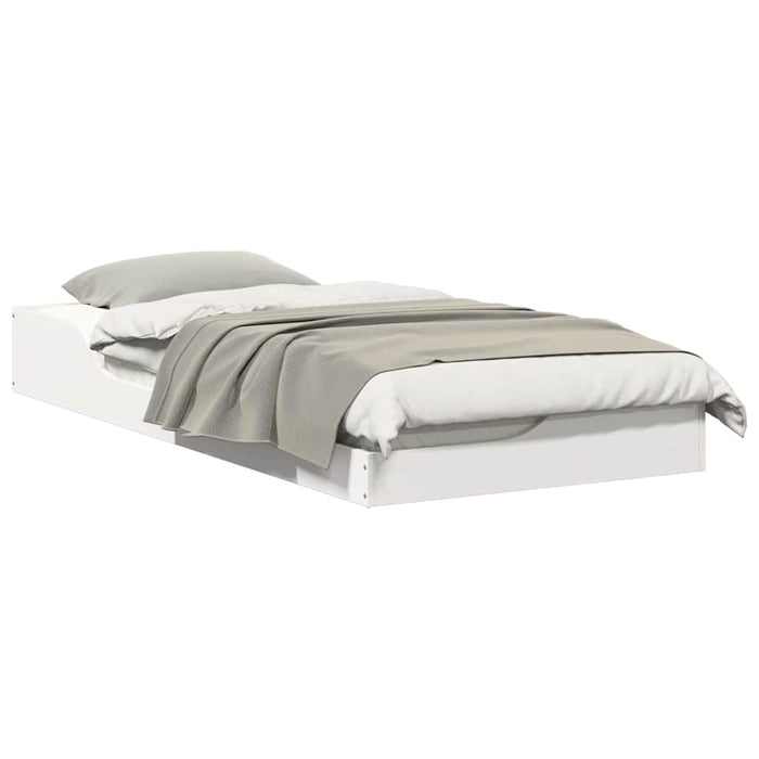 vidaXL Struttura letto a terra Bianco 90 x 200 cm
