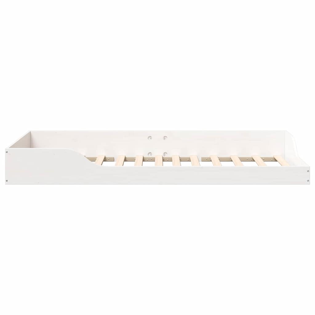 vidaXL Struttura letto a terra Bianco 90 x 200 cm