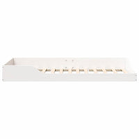 vidaXL Struttura letto a terra Bianco 90 x 200 cm