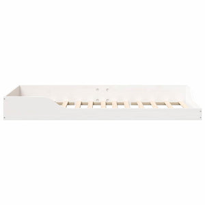 vidaXL Struttura letto a terra Bianco 90 x 200 cm