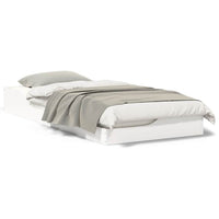 vidaXL Struttura letto a terra Bianco 90 x 200 cm