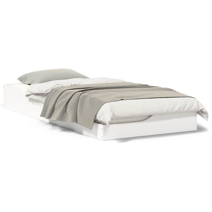 vidaXL Struttura letto a terra Bianco 90 x 200 cm
