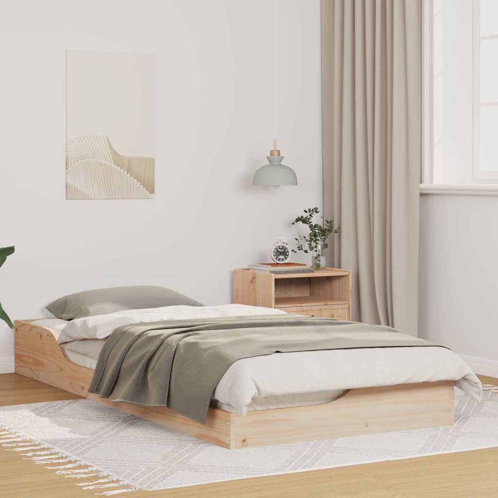 vidaXL Struttura letto a terra Marrone 80 x 200 cm