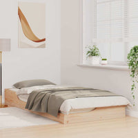 vidaXL Struttura letto a terra Marrone 80 x 200 cm