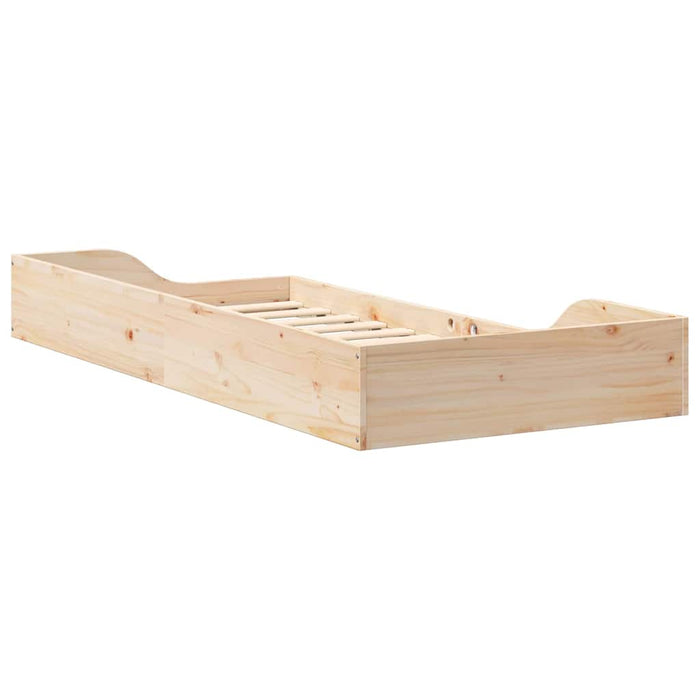 vidaXL Struttura letto a terra Marrone 80 x 200 cm