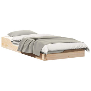 vidaXL Struttura letto a terra Marrone 80 x 200 cm