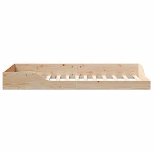 vidaXL Struttura letto a terra Marrone 80 x 200 cm