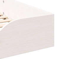 vidaXL Struttura letto a terra Bianco 90 x 190 cm