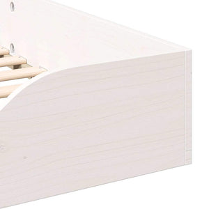 vidaXL Struttura letto a terra Bianco 90 x 190 cm