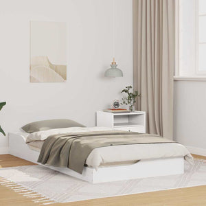 vidaXL Struttura letto a terra Bianco 90 x 190 cm