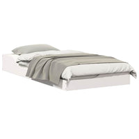 vidaXL Struttura letto a terra Bianco 90 x 190 cm