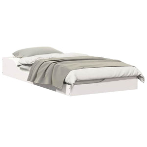 vidaXL Struttura letto a terra Bianco 90 x 190 cm