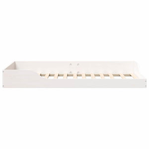 vidaXL Struttura letto a terra Bianco 90 x 190 cm