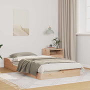 vidaXL Struttura letto a terra Marrone 75 x 190 cm