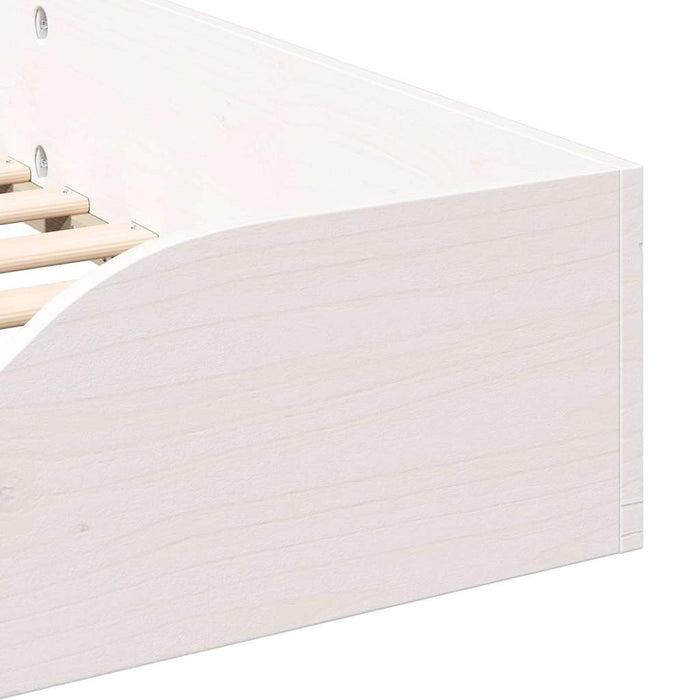 vidaXL Struttura letto a terra Bianco 75 x 190 cm
