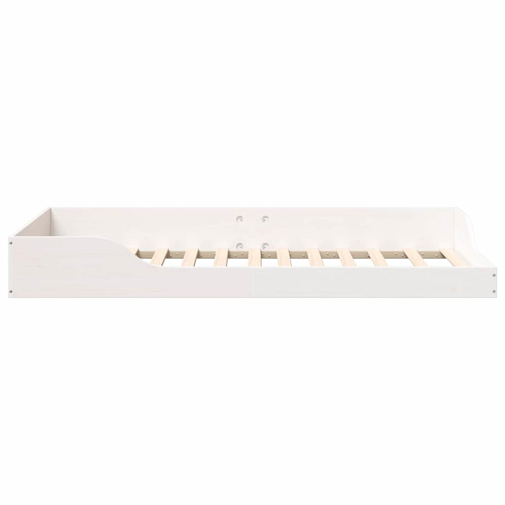 vidaXL Struttura letto a terra Bianco 75 x 190 cm