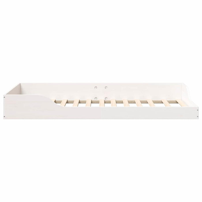 vidaXL Struttura letto a terra Bianco 75 x 190 cm