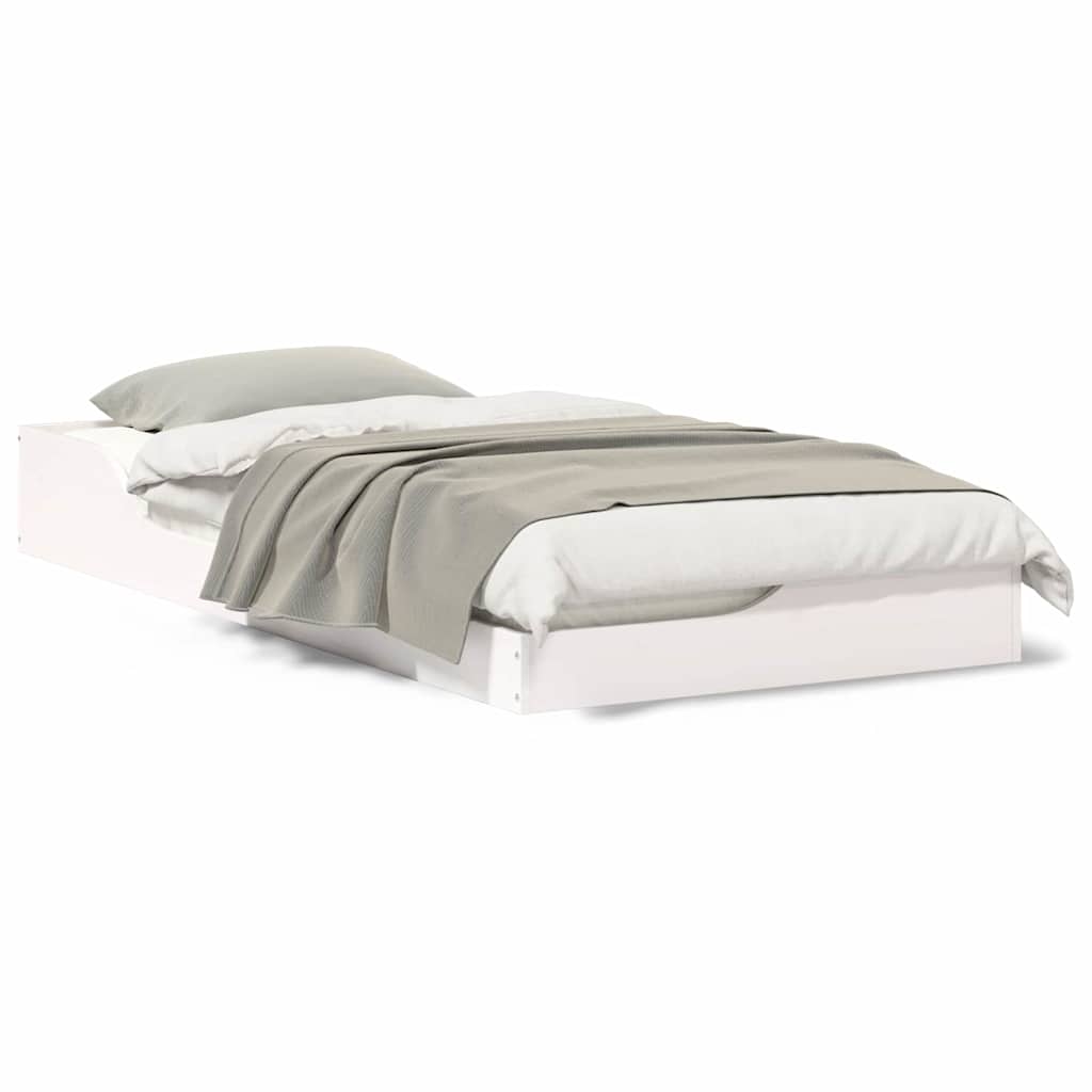 vidaXL Struttura letto a terra Bianco 75 x 190 cm