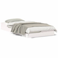 vidaXL Struttura letto a terra Bianco 75 x 190 cm