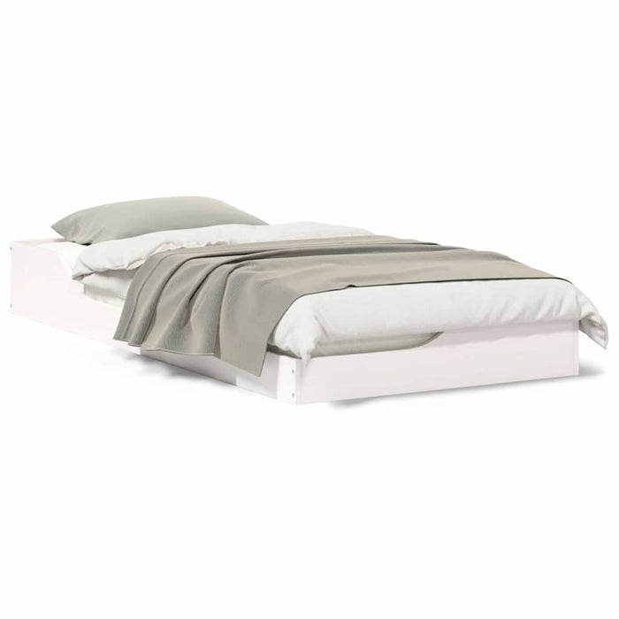vidaXL Struttura letto a terra Bianco 75 x 190 cm
