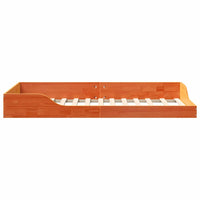 vidaXL Struttura letto a terra Cera marrone 75 x 190 cm