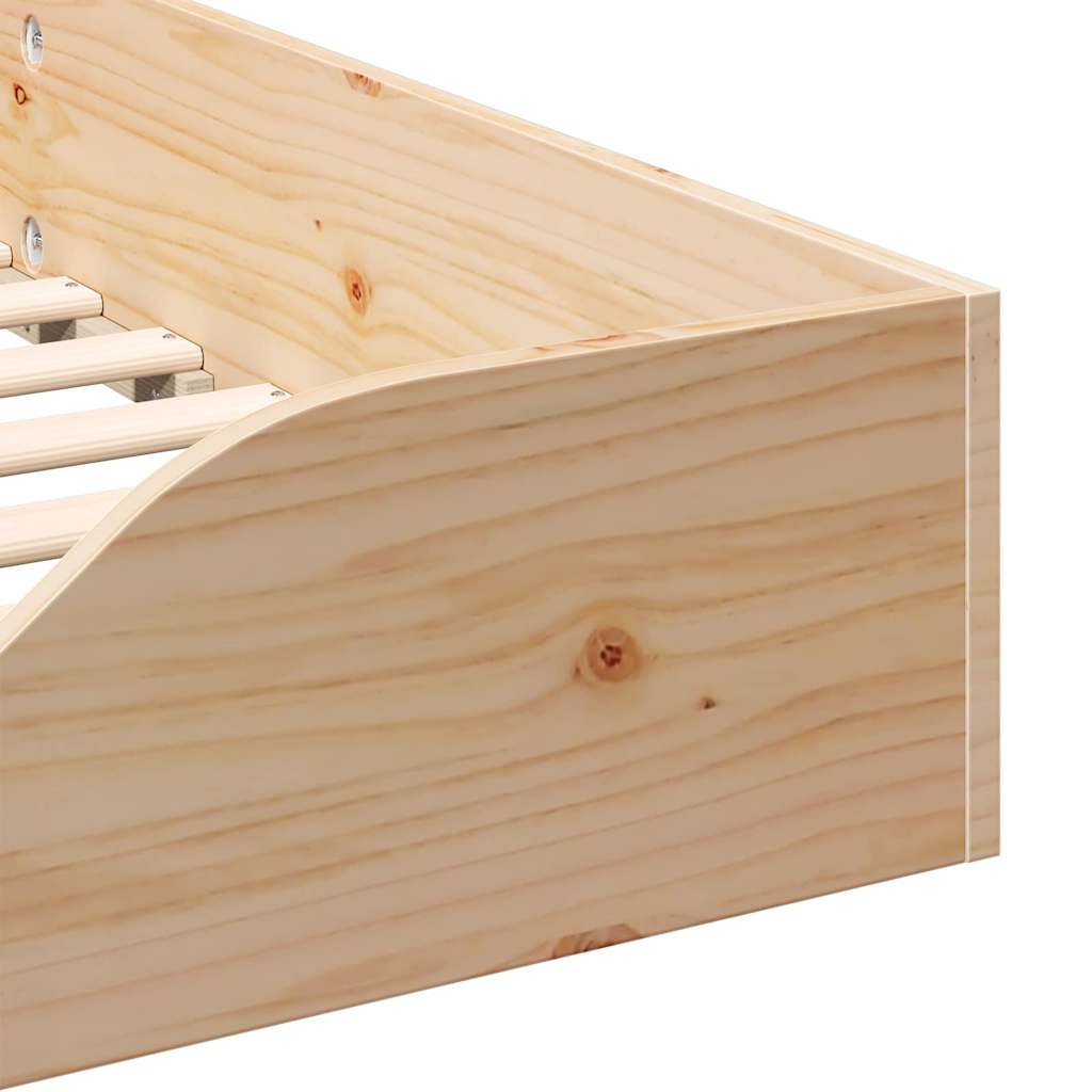 vidaXL Struttura letto a terra Marrone 80 x 210 cm
