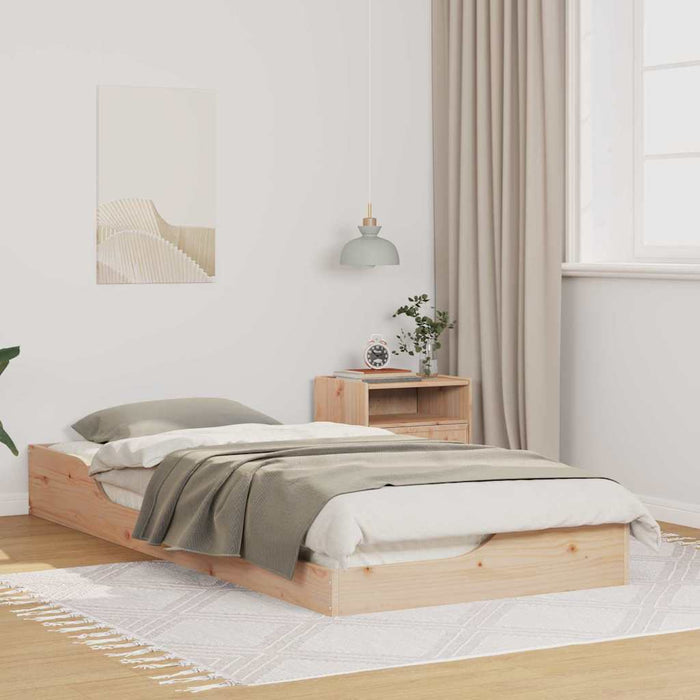 vidaXL Struttura letto a terra Marrone 80 x 210 cm