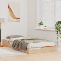 vidaXL Struttura letto a terra Marrone 80 x 210 cm