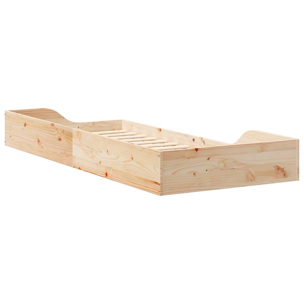 vidaXL Struttura letto a terra Marrone 80 x 210 cm