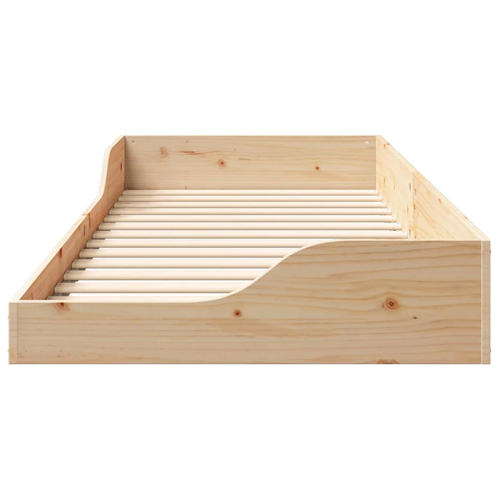 vidaXL Struttura letto a terra Marrone 80 x 210 cm