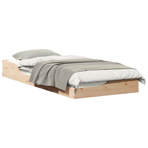 vidaXL Struttura letto a terra Marrone 80 x 210 cm